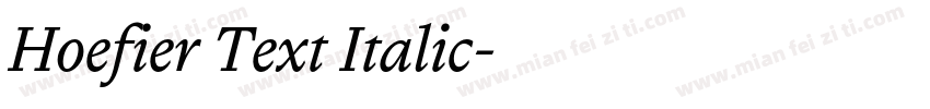 Hoefier Text Italic字体转换
